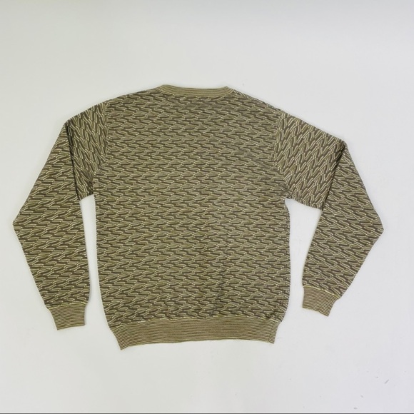 Vintage 90s Textured Wave 3D Earth Color Sweater - Picture 11 of 12